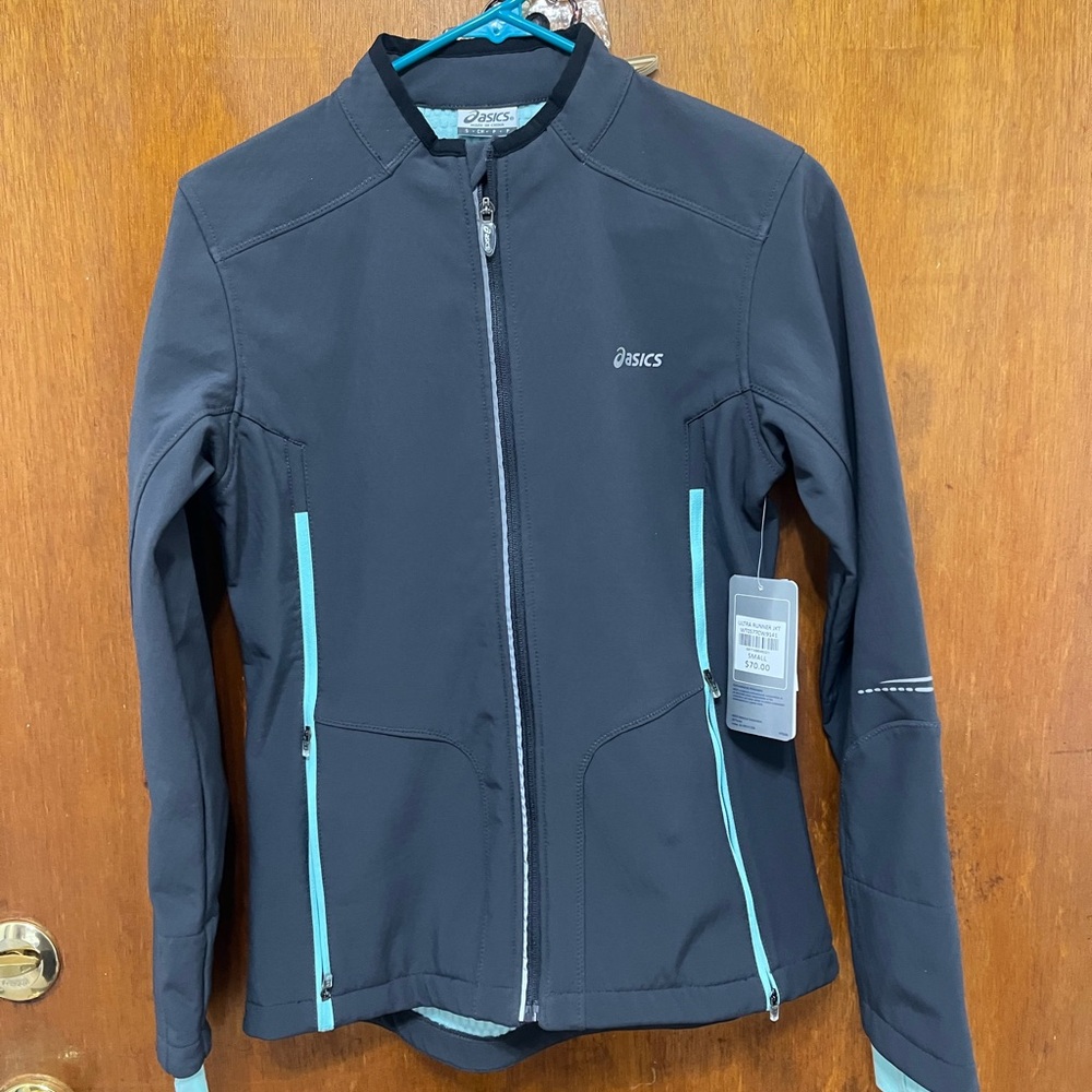 ASICS Women's Black and Blue Ski Jacket
